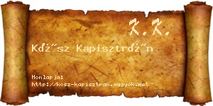 Kósz Kapisztrán névjegykártya
